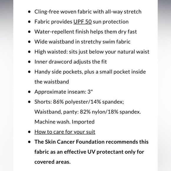 Land’s End plus size Swim Shorts 3” inseam quick dry panty Electric Blue Var - Picture 7 of 7